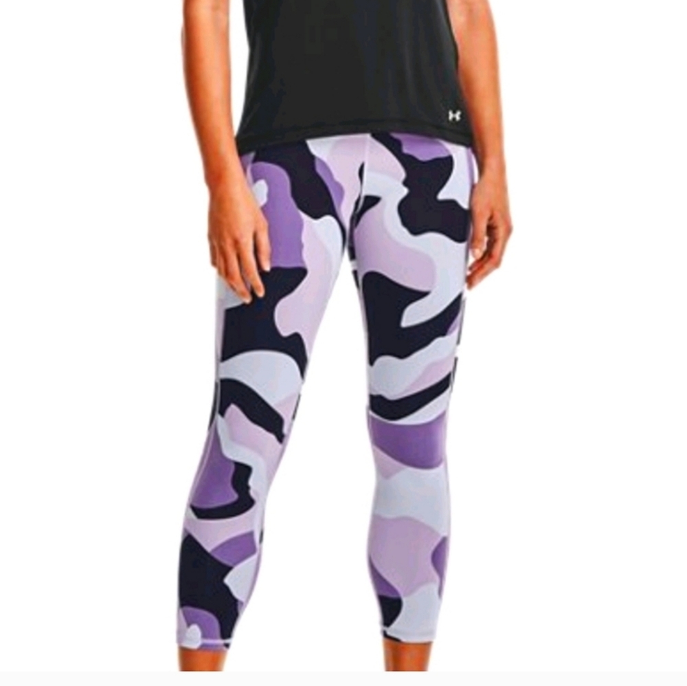 Under Armour purple camo Rush leggings. Sold out in U.S. NWOT Extra Small - Picture 2 of 12